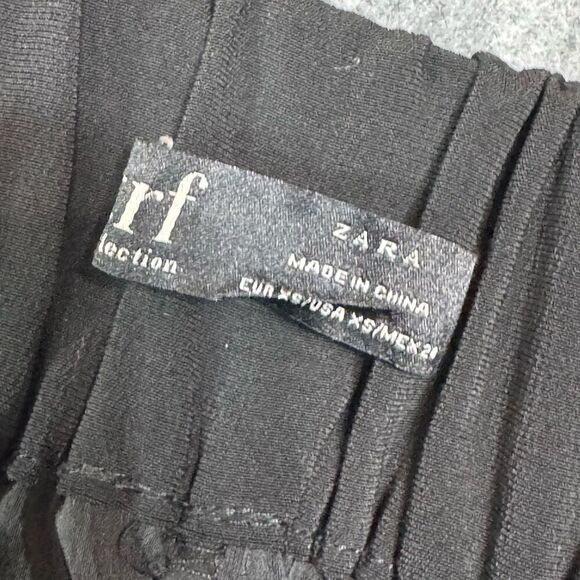 Zara Trf Wide Leg Trousers Size XS Ladies black - Picture 6 of 8